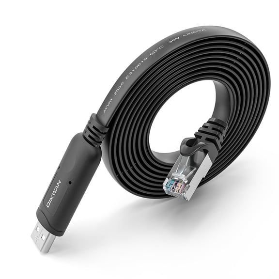 Console cable serial cable essential accessories, compatiblerouter/switch, suitable for(black, 10 feet)