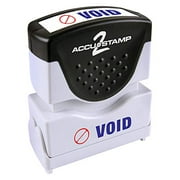 Consolidated Stamp Pre-inked Shutter Stamp, Red/blue, Void, 1 5/8 X 1/2