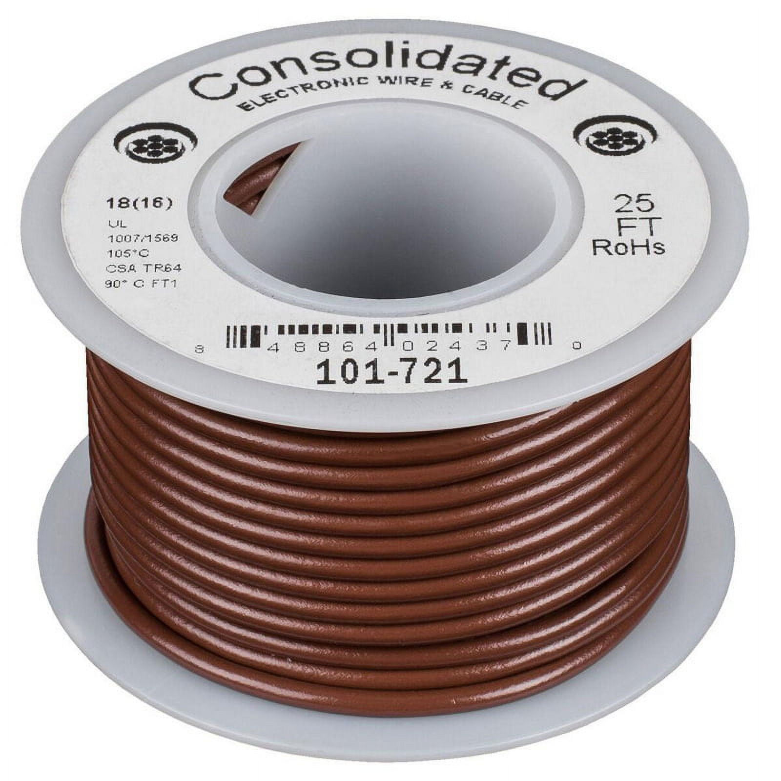 Consolidated Stranded 18 AWG Hook-Up Wire 25 ft. Blue UL Rated 