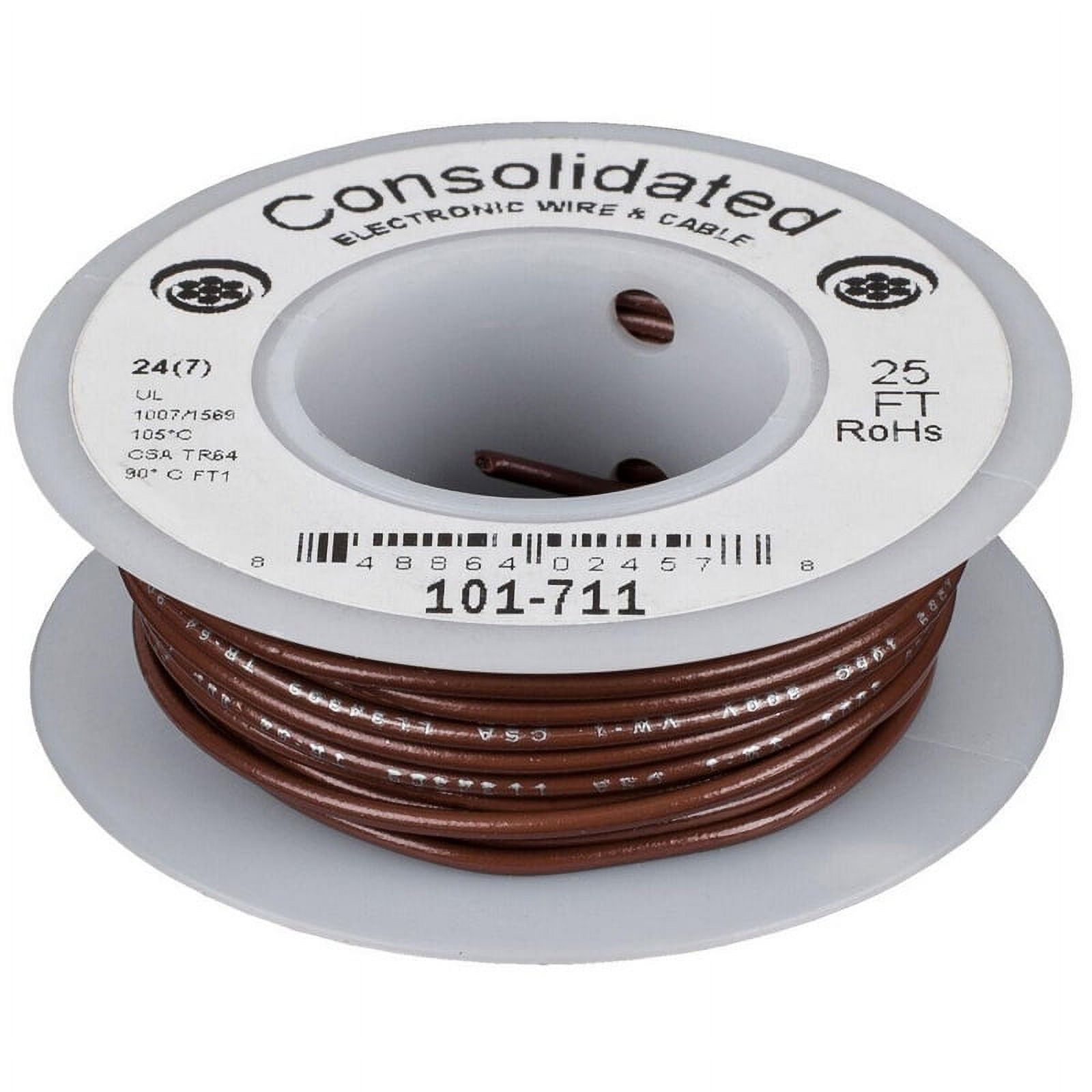Consolidated Stranded 24 AWG Hook-Up Wire 25 ft. Red UL Rated 
