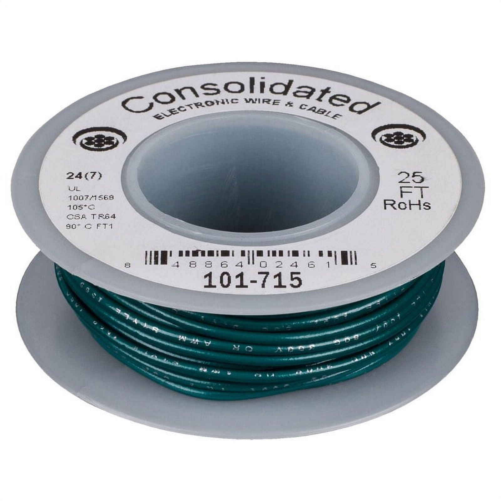 Consolidated Stranded 24 AWG Hook-Up Wire 25 ft. Red UL Rated 