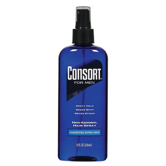 Consort For Men Hair Spray, Extra Hold, Unscented, Non-Aerosol - 8 Oz, 2 Pack