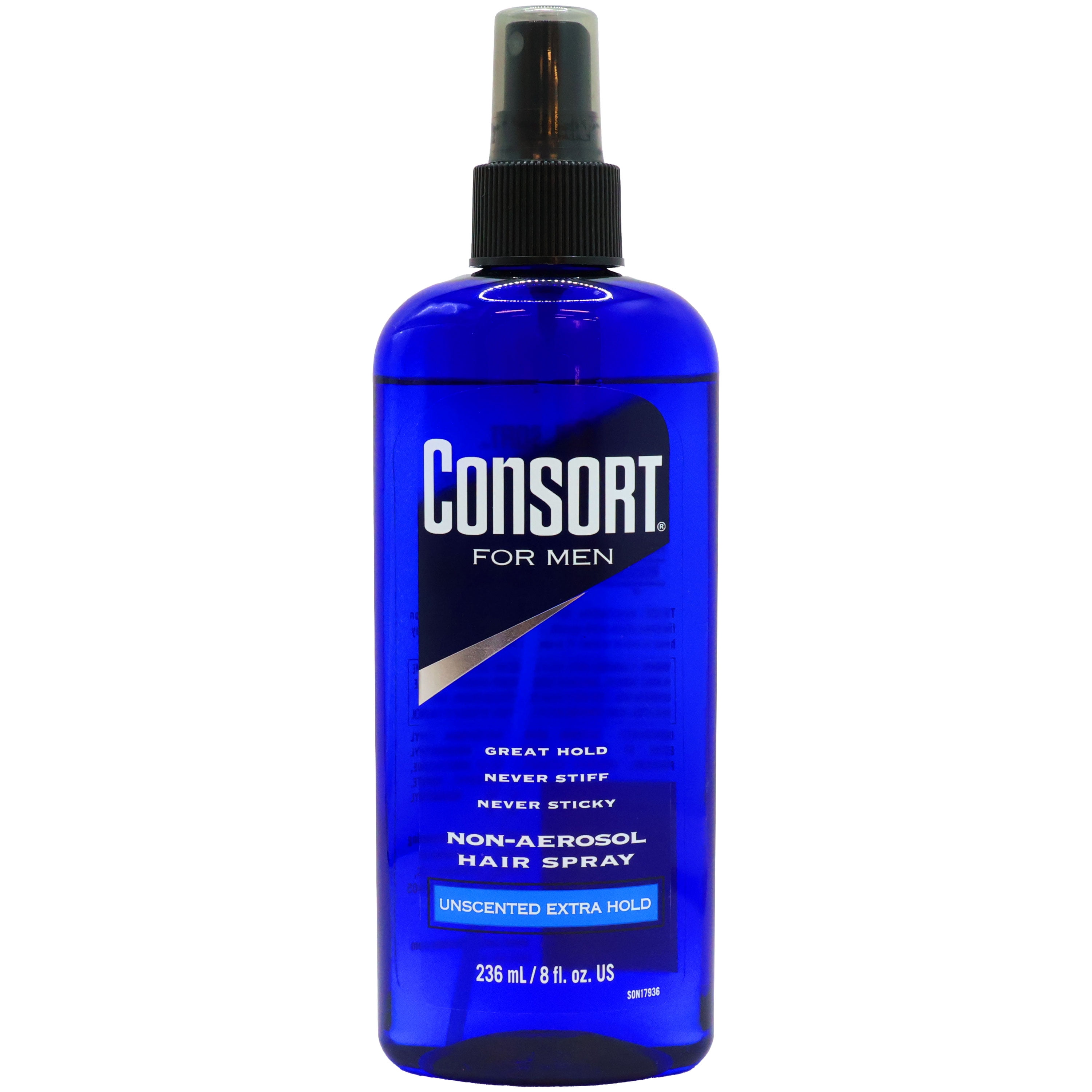Consort Hair Spray for Men, Extra Hold, Unscented NonAersol, 8 Oz