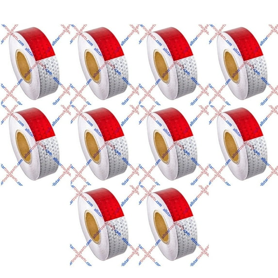 Impermeabile Nastro Riflettente DOT-C2 Rosso E Bianco Adesivo - Foto 12