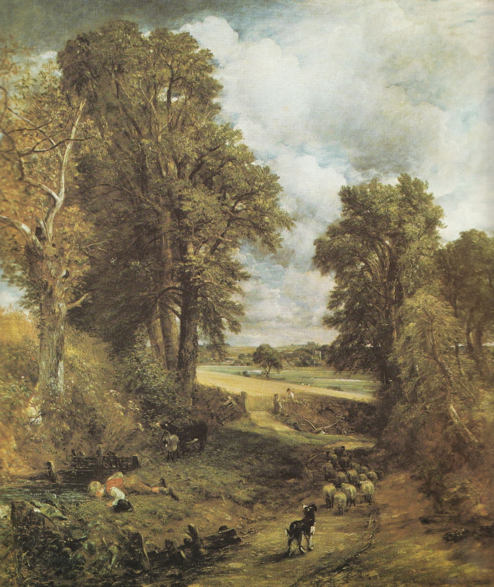 Constable 1909 The Cornfield Canvas Art - John Constable (24 x 36)