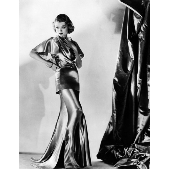 Constance Bennett In Evening Gown By Designer Adrian 1935. Photo Print (8 x 10)