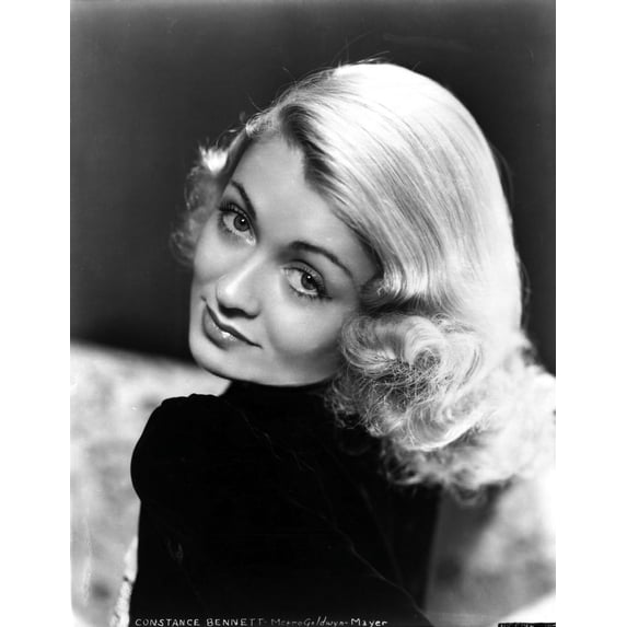 Constance Bennett Slight Bended Head Portrait Photo Print (24 x 30)
