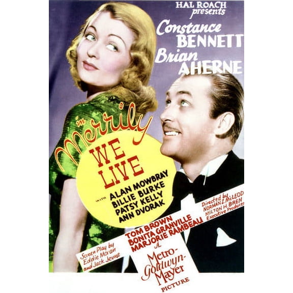 Constance Bennett and Brian Aherne in Merrily We Live 24x36 Poster