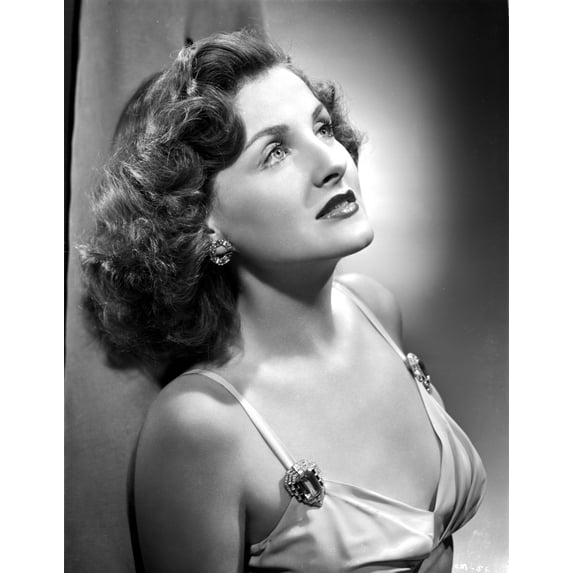 Constance Moore on a Silk Top and Looking Up Portrait Photo Print (8 x 10)