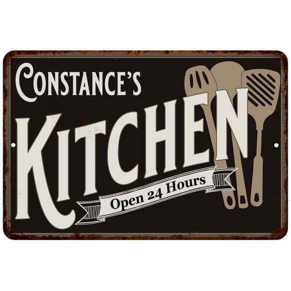 Constance's Kitchen Sign Metal Wall 12 x 18 Matte Finish Metal 112180019235