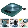 thumbnail image 1 of Constant Temperature Mug Warmer, Coffee Mug Warmer, Beverage Warmer, Safe Desk Warmer, Multi-Cup Compatible Warmer, Milk Cup Heater Pad, Green 4.92x3.93x0.6 Inch (1Pcs), 1 of 9