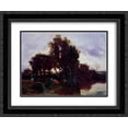 thumbnail image 1 of Constant Troyon 2x Matted 24x20 Black Ornate Framed Art Print 'On The Farm', 1 of 2