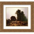 thumbnail image 1 of Constant Troyon 2x Matted 24x20 Gold Ornate Framed Art Print 'La Vallee', 1 of 2