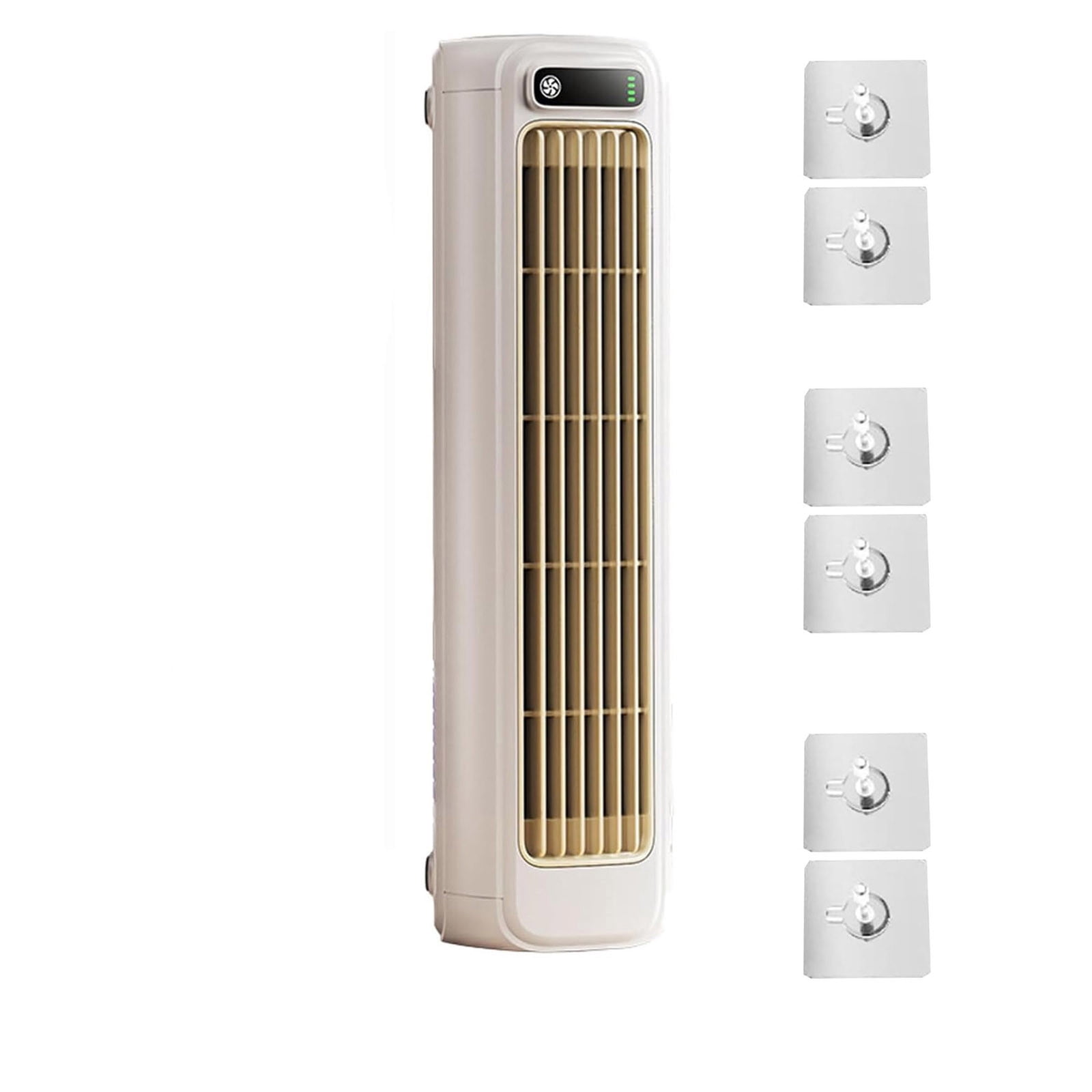 Constant Wind Tower Fan Vaneless Desktop Fan for Office Kitchen Desktop Cooling Turbine Quiet Airflow Rechargeable Battery Powered Fan with Hooks