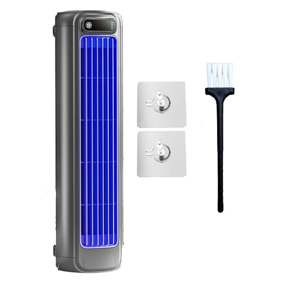 Winter Poetry Upgrade Constant Wind Tower Fan, Vaneless Silent Desktop Fan 2000Ma Usb Charging Fan Blue