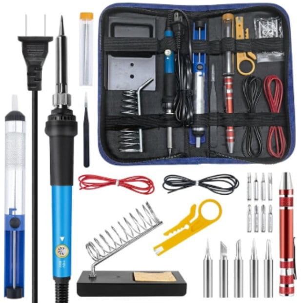 Constant temperature electric soldering iron, adjustable temperature electric soldering tip, 60W electric soldering pen, soldering repair and welding tool, 220V
