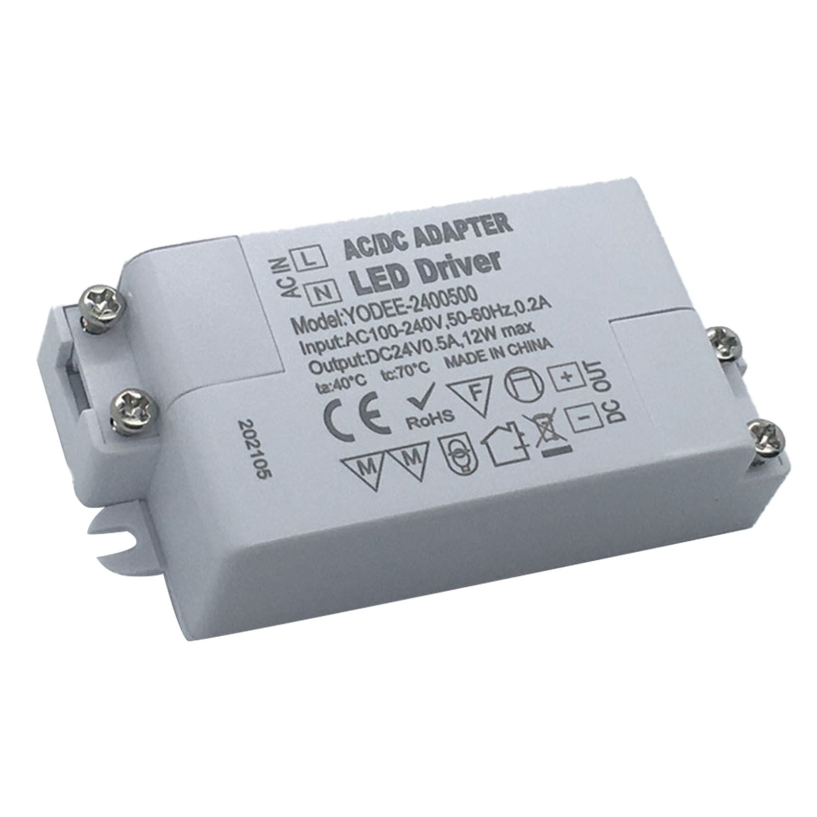 Constant voltage LED power supply DC24V12W drive power supply AC to DC ...