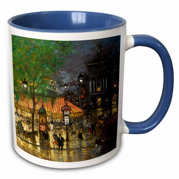 3drose, Constantin Korovin - Grand Opera in Paris, 15oz Two-tone Blue Mug