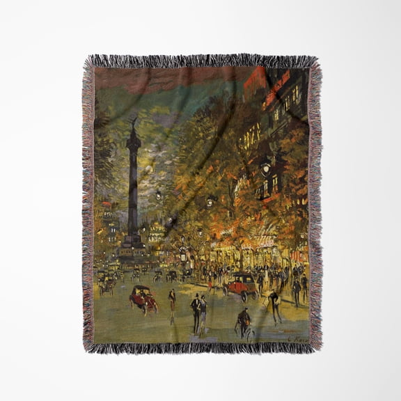Constantin Korovin - The Square Of Bastille In Paris, Woven Blanket