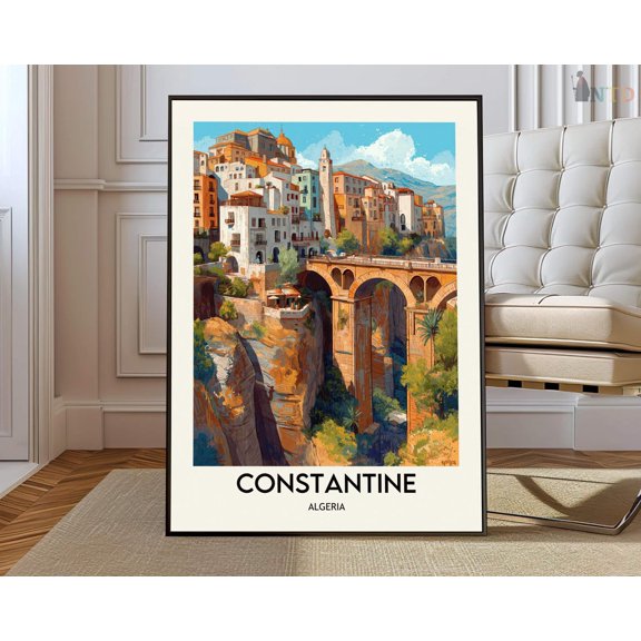 Constantine Algeria Poster, Unframed Paper Poster 8x10in