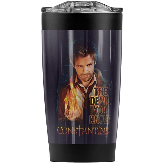 Constantine Devil You Know Stainless Steel Tumbler 20 oz Coffee Travel Mug/Cup, Vacuum Insulated & Double Wall with Leakproof Sliding Lid | Great for Hot Drinks and Cold Beverages