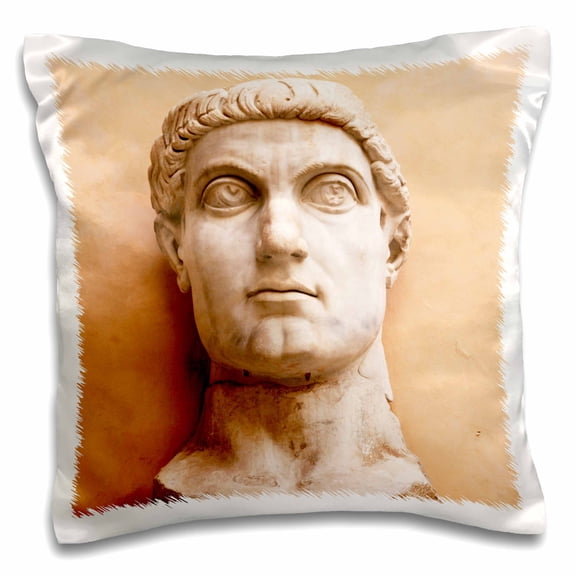 3drose, Constantine I, Statue, Capitoline Museums. Rome, Italy - Eu16 Pri0091 - Prisma, 16x16 inch Pillow Case
