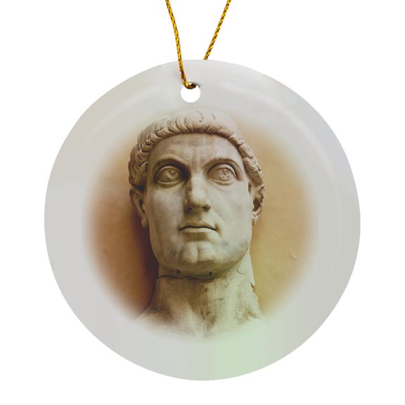 3drose, Constantine I, Statue, Capitoline Museums. Rome, Italy - Eu16 Pri0091 - Prisma, Circle Porcelain Ornament