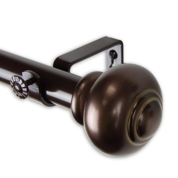 Constantino Curtain Rod 1" OD 48-84 inch - Bronze