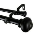 thumbnail image 1 of Constantino Double Curtain Rod 1" OD 66-120 inch - Black, 1 of 3