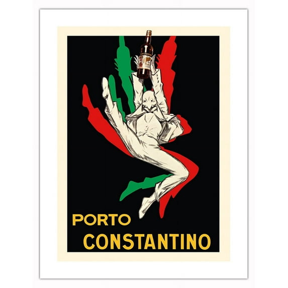 Constantino Porto Wine - Vintage Advertising Poster by Jean D’Ylen c.1928 - Bamboo Fine Art 290gsm Paper (Unframed) 17x22in