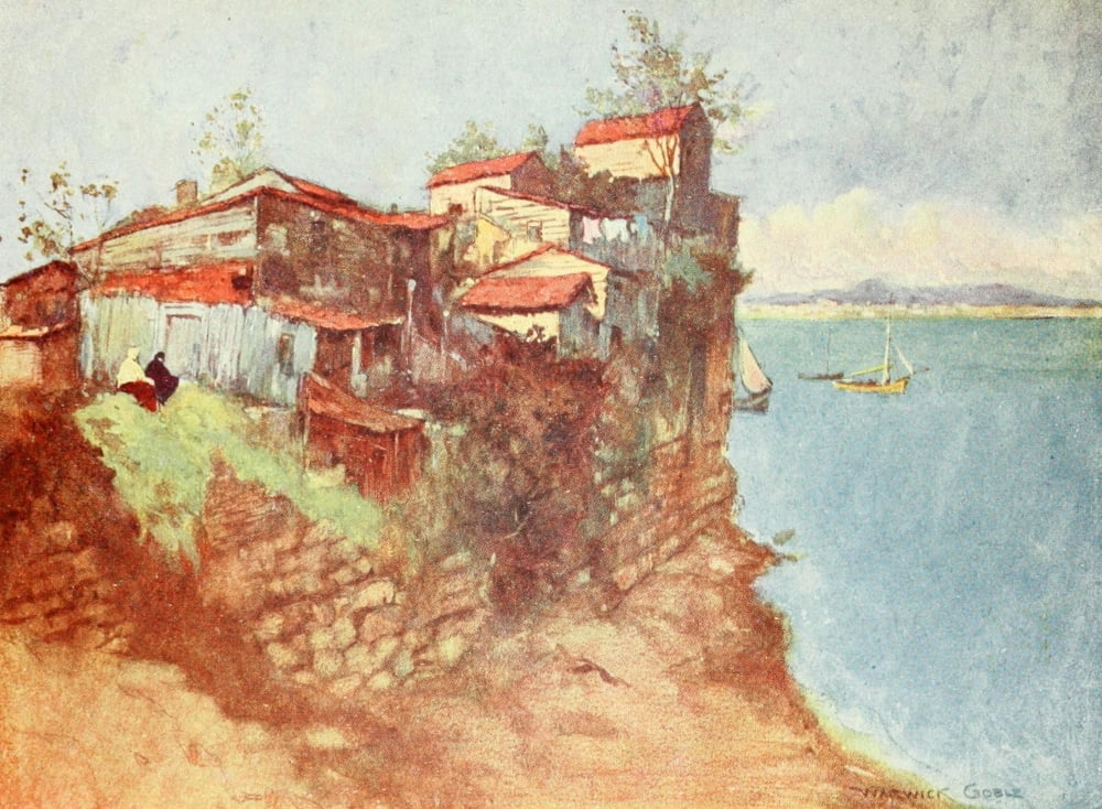 Constantinople 1906 Refugee huts on the Marmora Canvas Art - Warwick Goble (24 x 36)