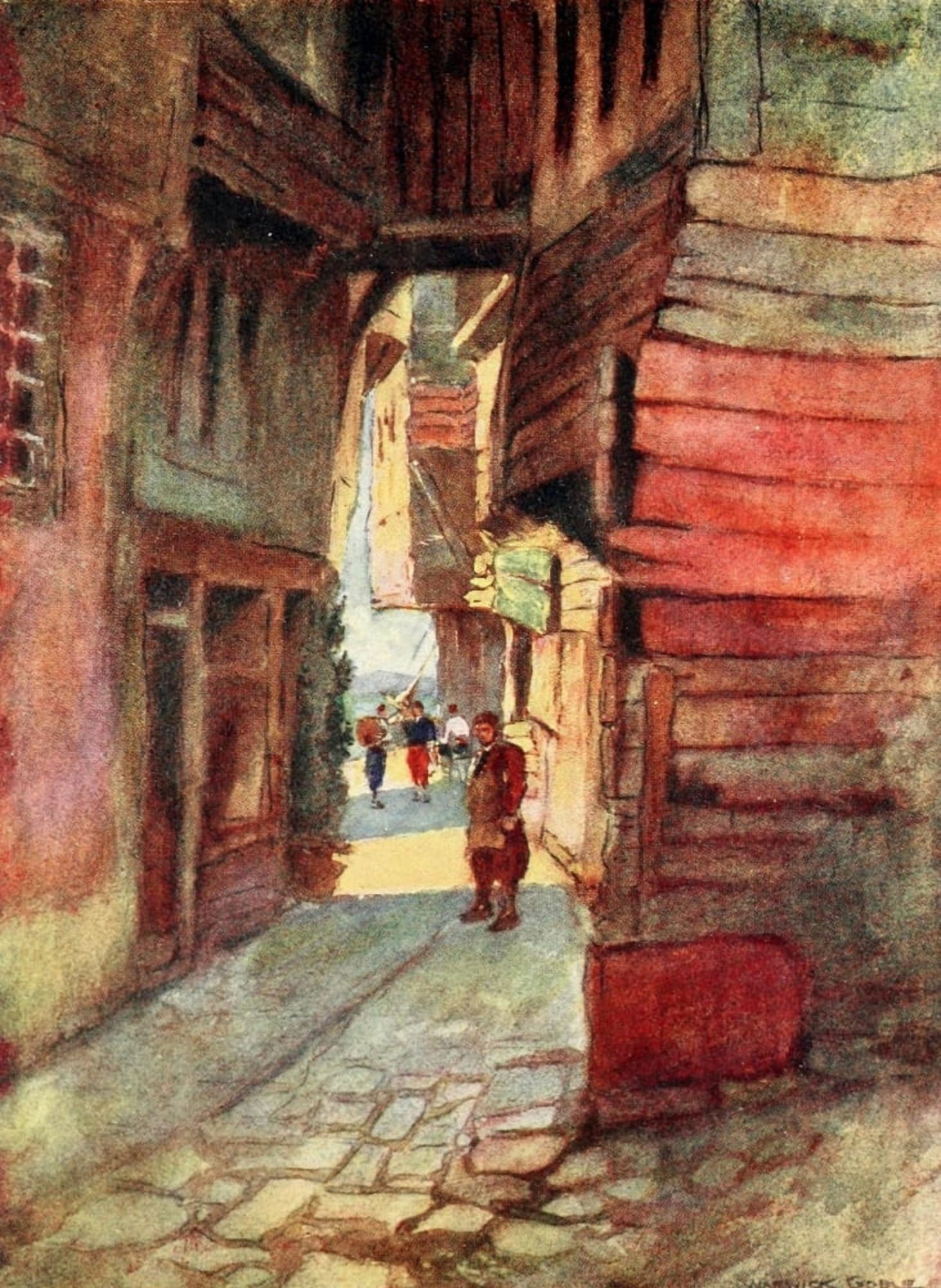 Constantinople 1906 Roumeli Hissar Canvas Art - Warwick Goble (18 x 24)