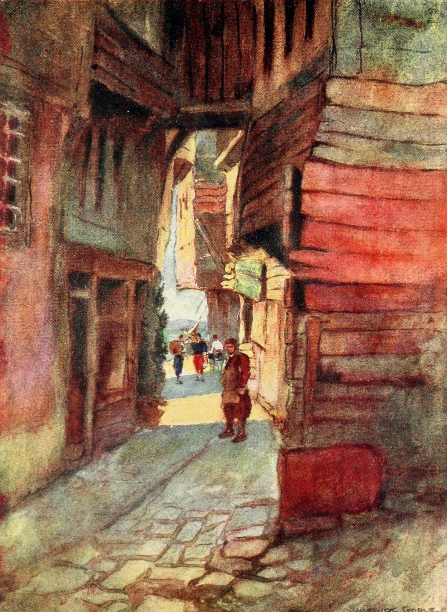 Constantinople 1906 Roumeli Hissar Canvas Art - Warwick Goble (24 x 36)