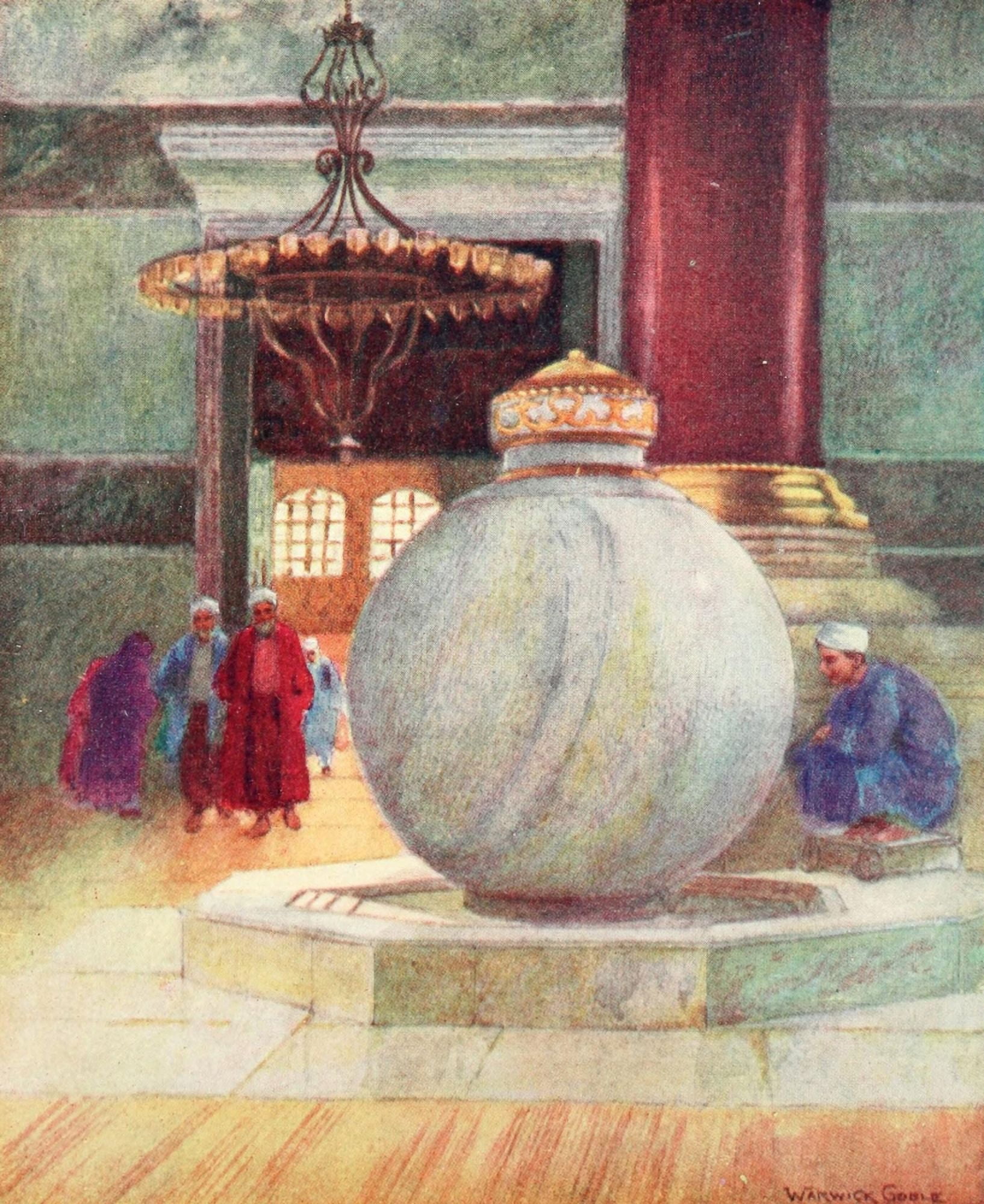 Constantinople 1906 S Sophia Fountain Canvas Art - Warwick Goble (18 x 24)