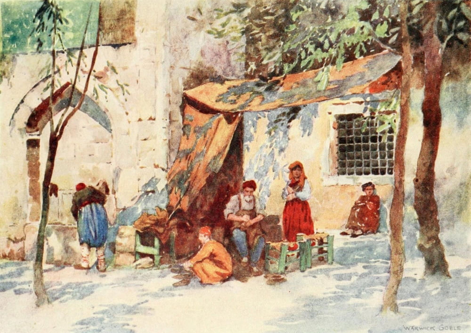 Constantinople 1906 Shoemaker Stamboul Canvas Art - Warwick Goble (24 x 36)