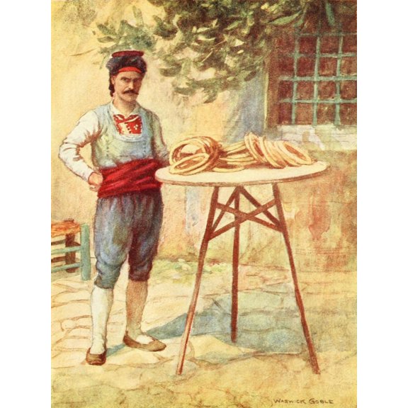 Constantinople 1906 Simit-seller Poster Print by Warwick Goble (24 x 36)