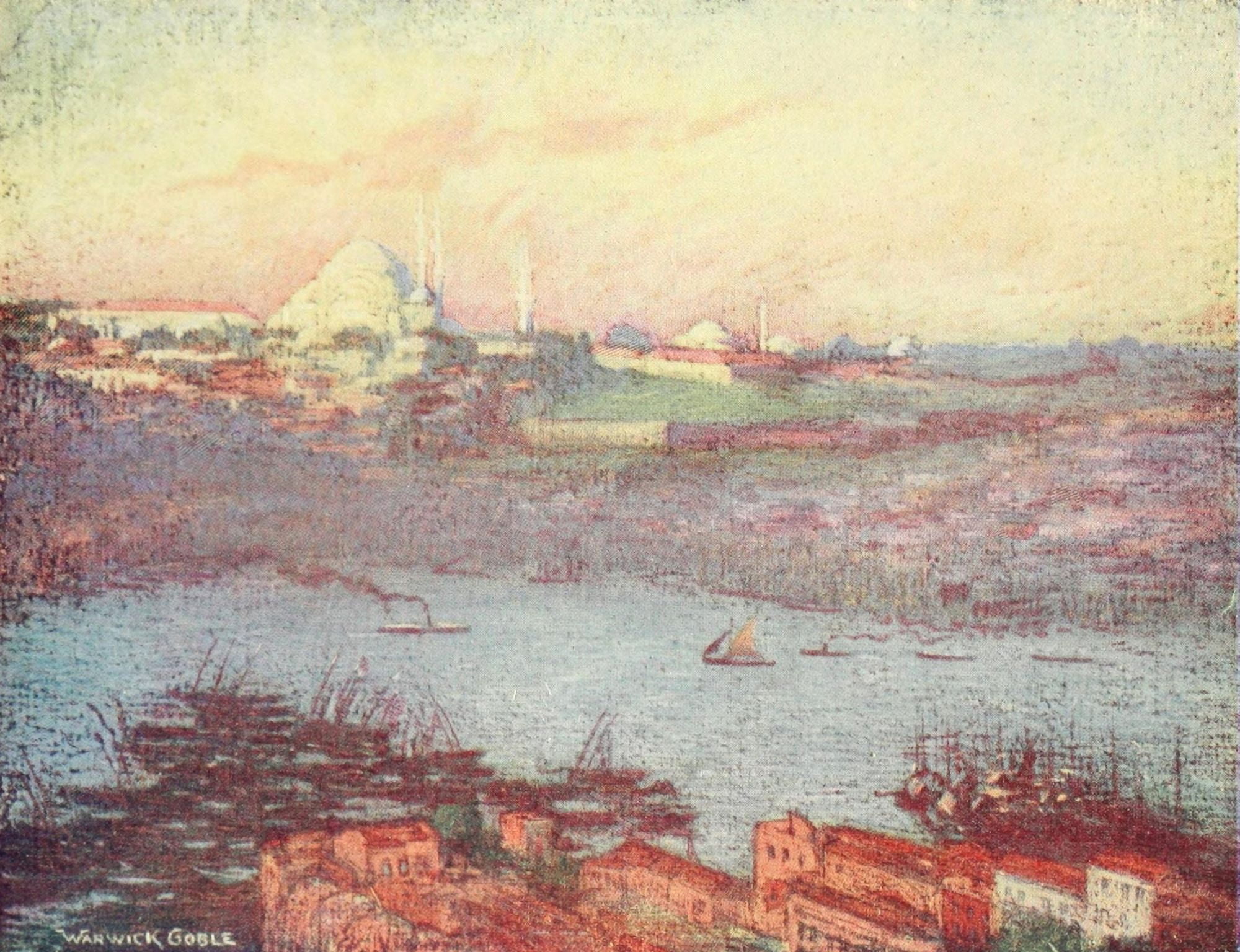 Constantinople 1906 Suleimaniyeh Canvas Art - Warwick Goble (24 x 36)