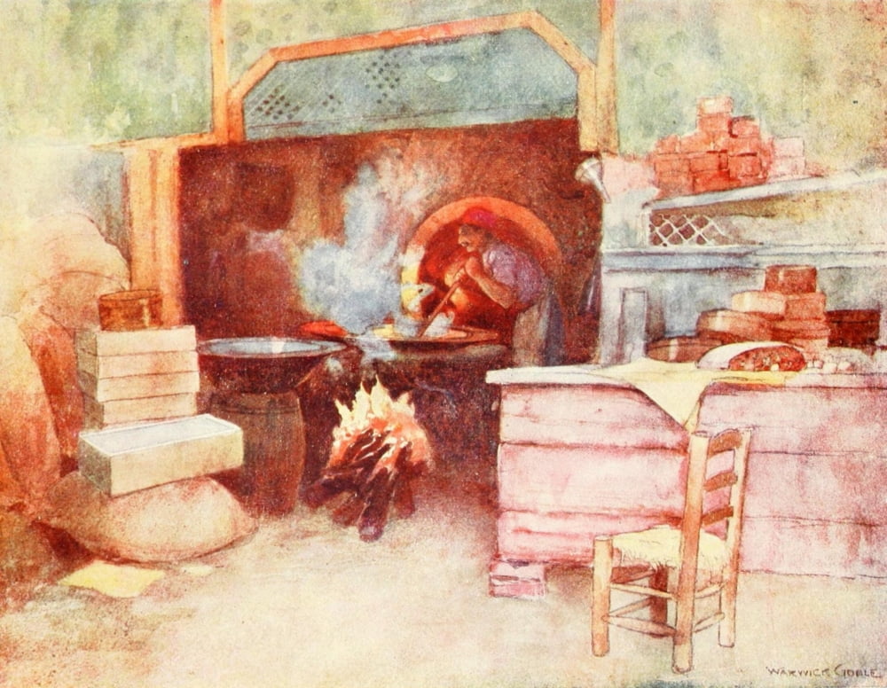 Constantinople 1906 Turkish Delight factory Canvas Art - Warwick Goble (24 x 36)