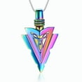 thumbnail image 1 of Constantlife Arrowhead Necklace for Men Cremation Jewelry for Ashes Urn Necklace for Ashes Of Loved One Ash Holder Necklace, 1 of 5