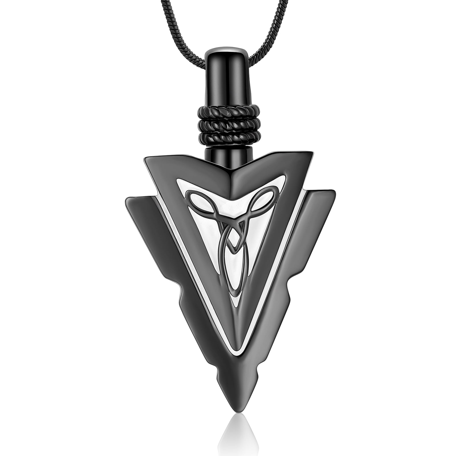 Constantlife Arrowhead Necklace for Men Cremation Jewelry for Ashes Urn Necklace for Ashes of