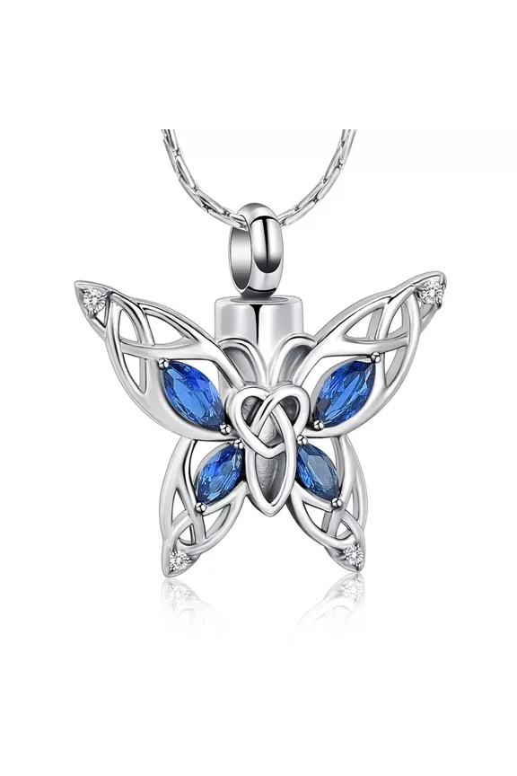 Butterfly Urn Pendant Memory Necklace for Cremation Ashes Holder Keepsake Memorial Jewelry