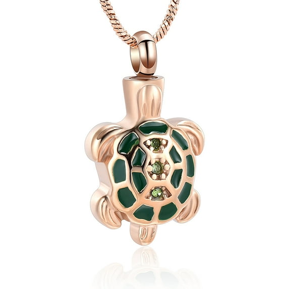 Constantlife Cremation Jewelry for Ashes Turtle Urn Necklace for Ashes Keepsake Holder Memorial Jewelry for Women/Men