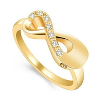 Constantlife Figure of 8 Shape with Crystal Cremation Jewellery Urns For Ashes Keepsake Urn Ring for Memorial Human Pet