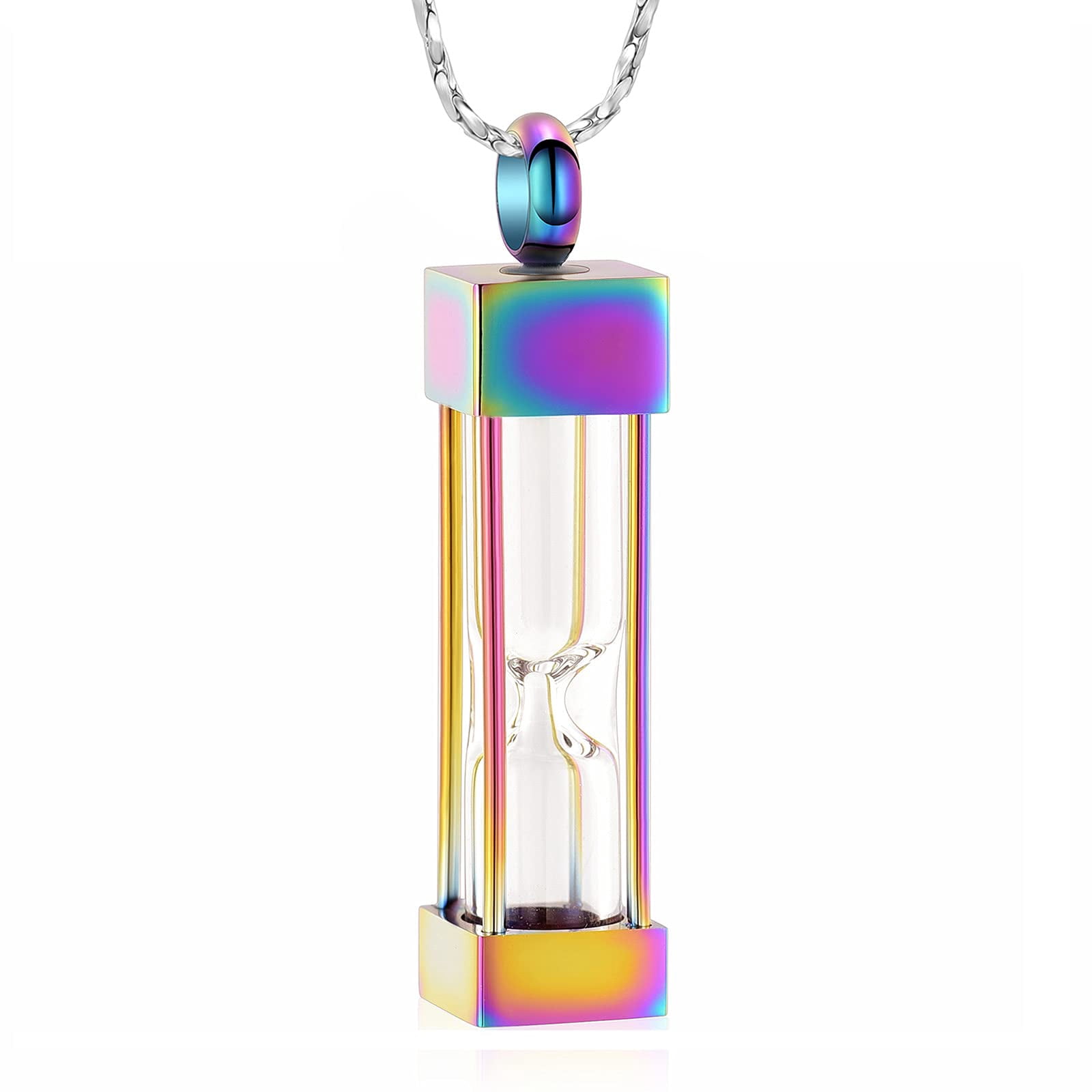 Constantlife Glass Hourglass Cremation Jewelry for Ashes Container Vial ...