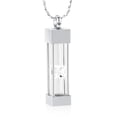 thumbnail image 1 of Constantlife Glass Hourglass Cremation Jewelry for Ashes Container Vial Urn Necklace Pendant Stainless Steel Rectangular Memorial Cremation Keepsake Jewelry for Women/Men, 1 of 6