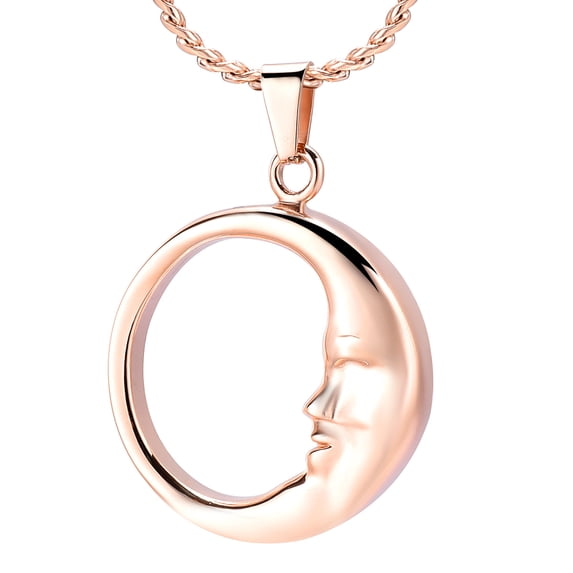 Constantlife Moon Cremation Jewelry for Ashes Holder Urn Necklace for Ashes Of Loved One Urn Pendants with Chain