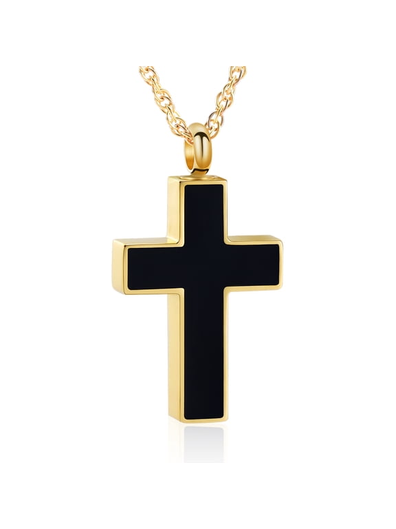 Personalized Engrave Men Women Prayer Cross Cremation Pendant Small Urns for Ashes Keepsake Urn Necklace
