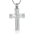 thumbnail image 1 of Constantlife Rope Winding Cross Cremation Jewelry for Ashes Urn Necklace Lockets For Human Ashes Holder Lord’s Prayer Cross, 1 of 6