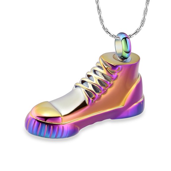 Constantlife Shoes Cremation Pendant Small Urns for Ashes Keepsake Urn Necklace