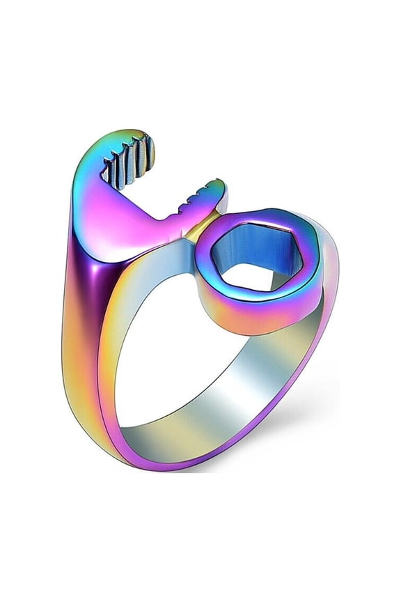 Stainless Steel Wrench Cremation Jewellery Urns For Ashes Keepsake Urn Ring for Memorial Human Pet